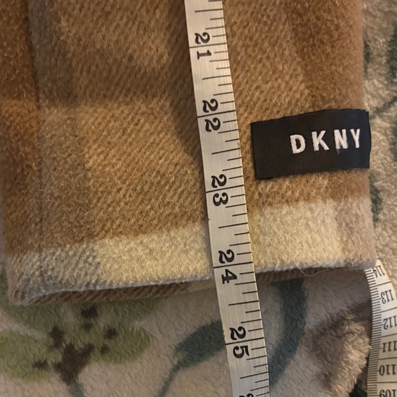 DKNY Women's Checkered wool coat - Brown and Gray - Picture 5 of 10